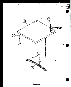 Cabinet Top Diagram and Parts List for TGA800 P75752-6W Amana Dryer