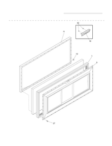 Door Diagram and Parts List for CFC09LW5  Crosley Freezer