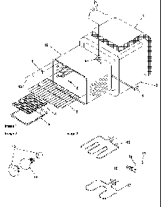 Cavity Diagram and Parts List for ART6110E-P1143449NE  Amana Range
