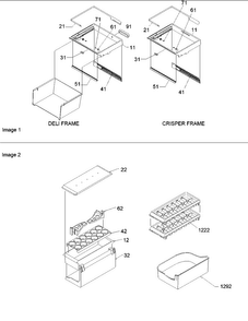 Crisper & Deli Frame Assy Diagram and Parts List for BRF20V1CPSR-P1321316WS  Amana Refrigerator