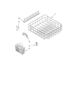 Lower Rack Parts Diagram and Parts List for JDB3000AWB2  Jenn-Air Dishwasher