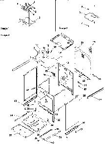 Cabinet Diagram and Parts List for ZRRSC8050E-P1130653NE  Amana Range