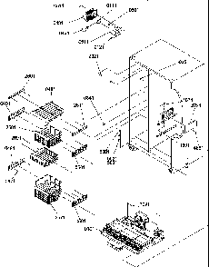 Freezer Shelves And Light Diagram and Parts List for SRD27S4E-P1190306WE  Amana Refrigerator