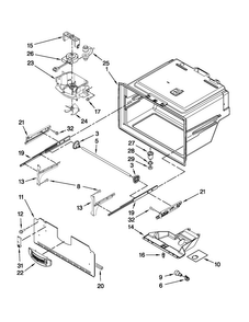 Freezer Liner Parts Diagram and Parts List for MFI2269VEB6  Maytag Refrigerator