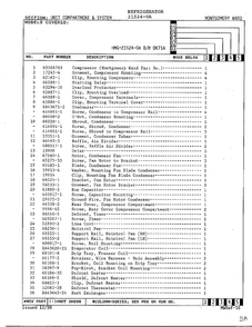 Unit Compartment & System Page 2 Diagram and Parts List for 21524-0A  Admiral Refrigerator