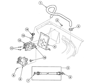 Mixing Valve Diagram and Parts List for SWT210LN1124  Speed Queen Washer