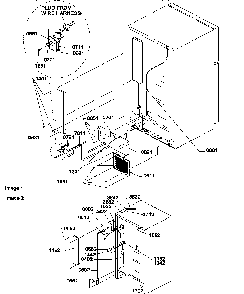 Cabinet Back Diagram and Parts List for TSI25TE-P1308101WE  Amana Refrigerator