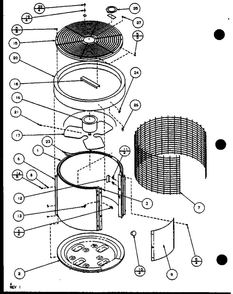 Diagram 1 Diagram and Parts List for FFK1A P1122301C Amana Air Conditioner