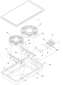 Cooktop Module Act101 Diagram and Parts List for ACT101WW-PACT101WW  Amana Cooktop
