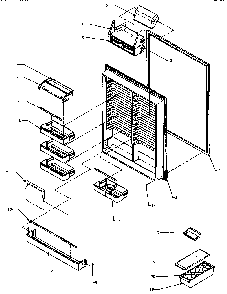Refrigerator Inner Door Diagram and Parts List for BX22A5L-P1182302WL  Amana Refrigerator
