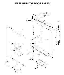 Refrigerator Door Parts Diagram and Parts List for 59679343511  Kenmore Refrigerator