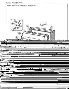Freezer Door Diagram and Parts List for 19175  Admiral Refrigerator