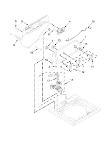 Controls And Water Inlet Parts Diagram and Parts List for NTW4516FW0  Amana Washer