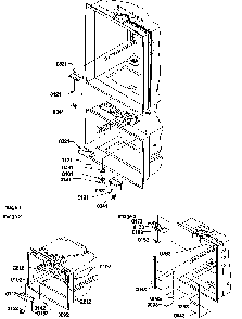 Light Switches & Drain Funnel Diagram and Parts List for BR22S6E-P1196706WE  Amana Refrigerator