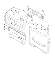 Control Panel Parts Diagram and Parts List for MGR7662WB0  Maytag Range
