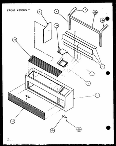 Front Assembly (pth09300fr/p1103401r) (pth09400fr/p1103501r) Diagram and Parts List for PTH12300ER P9812615R Amana Air Conditioner