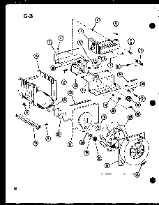 Icemaker/motor, Drive Diagram and Parts List for SLDI25F-A-P76421-1WA  Amana Refrigerator