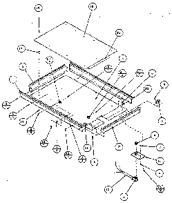 Frame Diagram and Parts List for AK2H35-P1131547N  Amana Cooktop