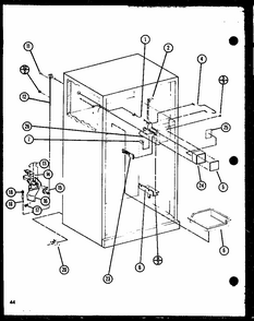 Section 16 Diagram and Parts List for TX18N-P1106212W  Amana Refrigerator