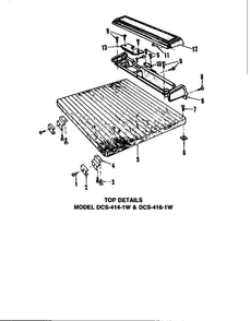 Top Details Diagram and Parts List for DUS-414-19  Maytag Dishwasher
