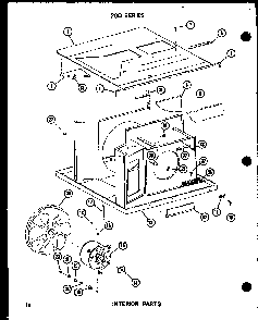 Interior Parts Diagram and Parts List for 218D-3EWS P55417-77R Amana Air Conditioner
