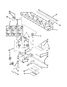 Manifold Parts Diagram and Parts List for MGT8775XS04  Maytag Range
