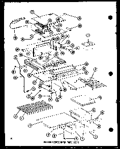 Freezer-refrigerator Parts Diagram and Parts List for TM14D-P73953-21W  Amana Refrigerator