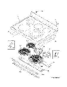 Main Top Diagram and Parts List for 79097403410  Kenmore Range