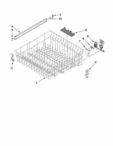 Upper Rack And Track Parts Diagram and Parts List for MDB8959SAS1  Maytag Dishwasher