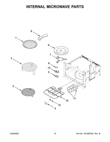 Internal Microwave Parts 2 Diagram and Parts List for JMC2427LM00  Maytag Microwave