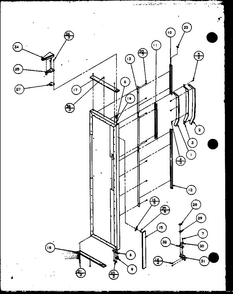 Freezer Door Hinge And Trim Parts Diagram and Parts List for SZ25MPL-P1120711WL  Amana Refrigerator