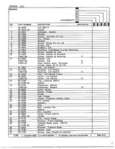 Top Page 2 Diagram and Parts List for 6746A  Norge Washer