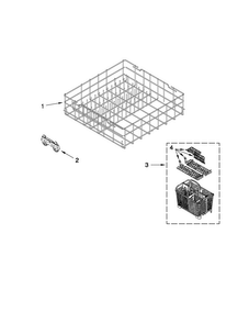 Lower Rack Parts Diagram and Parts List for MDB6769PAB1  Maytag Dishwasher