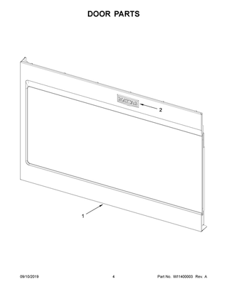 Part Location Diagram of W11387162 Whirlpool DOOR/MW