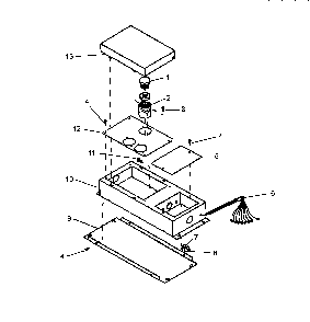 Fuse Box Assembly Diagram and Parts List for CAK2H30W1-P1131753NW  Amana Cooktop
