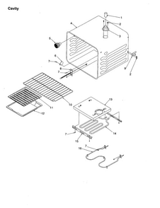Cavity Diagram and Parts List for AOES2730E-P1132367NE  Amana Wall Oven