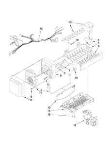 Icemaker Parts Diagram and Parts List for MFI2665XEM3  Maytag Refrigerator