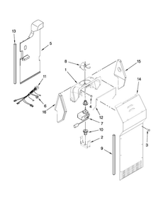 Air Flow Parts Diagram and Parts List for MSF25D2EAS00  Maytag Refrigerator