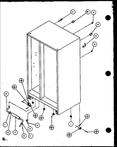 Drain Diagram and Parts List for SX25M2L-P1154902WL  Amana Refrigerator