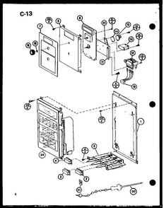 Section 4 Diagram and Parts List for RCR-700-P85727-3S  Amana Range