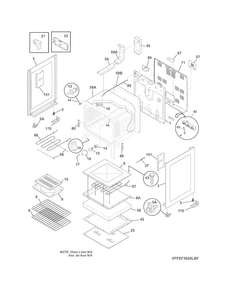 Body Diagram and Parts List for CRE3875PBA  Crosley Range