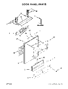 Door Panel Parts Diagram and Parts List for 66514703N511  Kenmore Dishwasher