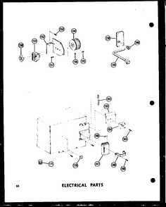 Electrical Parts Diagram and Parts List for RC-10PB P71304-2M Amana Microwave