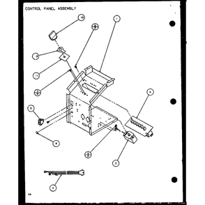 Control Panel Assembly 3 Diagram and Parts List for PTC12400EC P9872415R Amana Air Conditioner