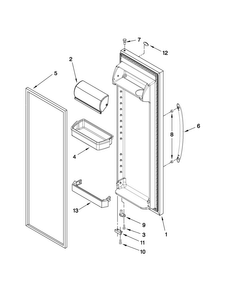 Refrigerator Door Parts Diagram and Parts List for MSD2254VEY03  Maytag Refrigerator