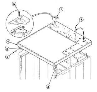 Cabinet Top Diagram and Parts List for SDG409QF  Speed Queen Dryer