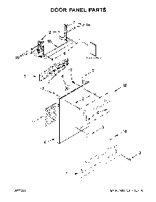 Door Panel Parts Diagram and Parts List for 66514703N512  Kenmore Dishwasher