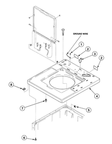 Cabinet Top Diagram and Parts List for SWT020LM  Speed Queen Washer