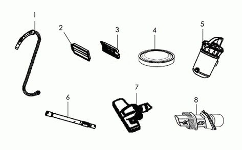 Diagram Diagram and Parts List for SH40200CDI  Hoover Canister Vacuum
