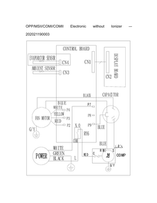 Wiring Diagram Diagram and Parts List for CAE12EHQ13  Crosley Air Conditioner